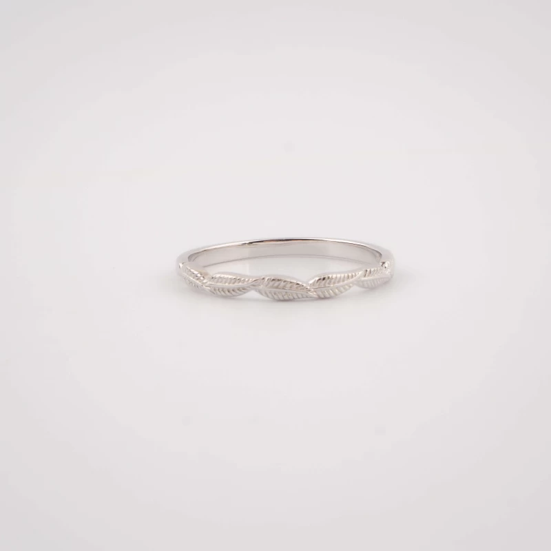 Silver leaf ring - Pomme Cannelle