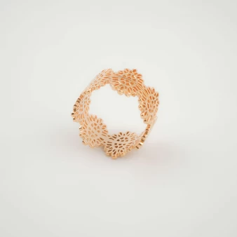 Gold plated crown ring - Pomme Cannelle