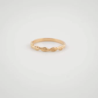 Gold plated leaf ring - Pomme Cannelle