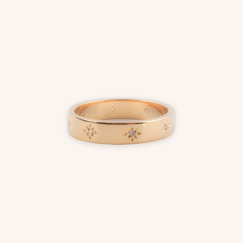 Bague céleste plaqué or - Pomme Cannelle