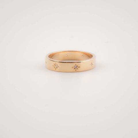 Gold plated celestial ring - Pomme Cannelle