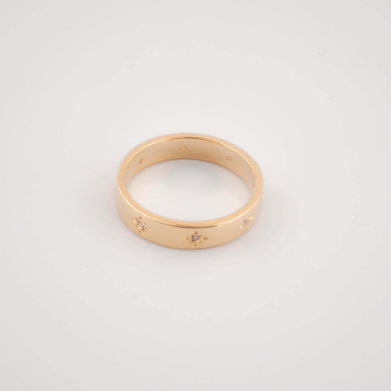 Gold plated celestial ring - Pomme Cannelle