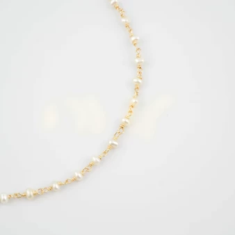 Gold-plated pearl necklace...