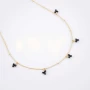 Necklace cluster black plated gold plated - Pomme Cannelle