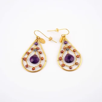 Orphee mini gold earrings -...