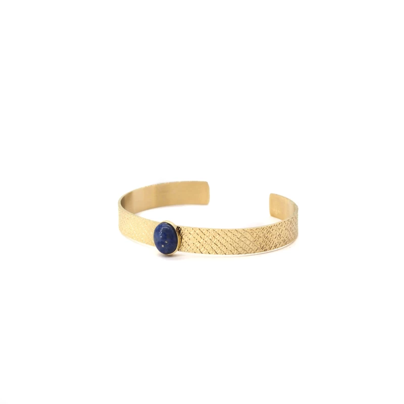 Stone blue bangle bracelet - Zag Bijoux