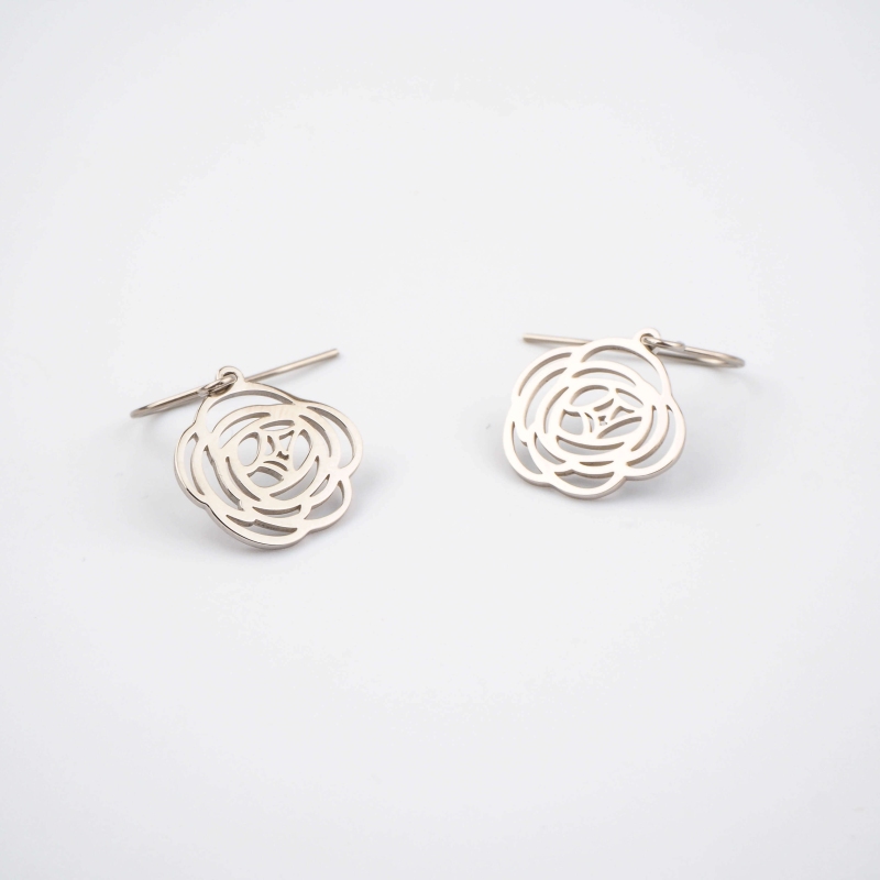 Camelia silver earrings - Zag Bijoux