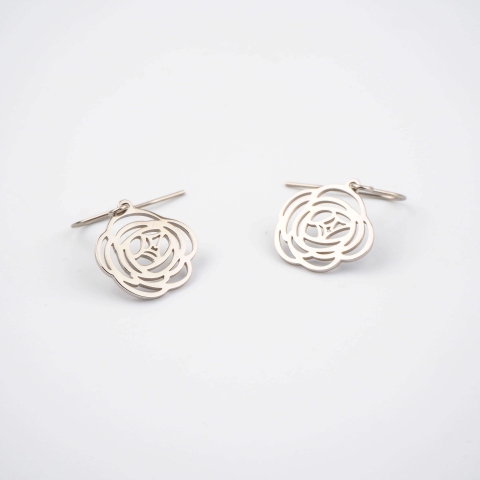 Camelia silver earrings - Zag Bijoux