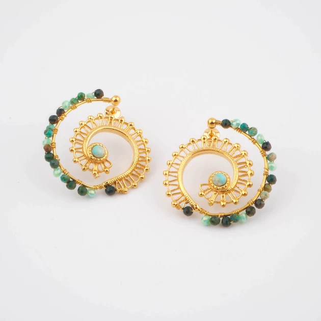 Calliope gold earrings -...