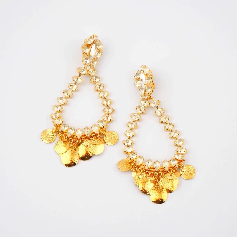 Riviera gold clip earrings - Gas bijoux