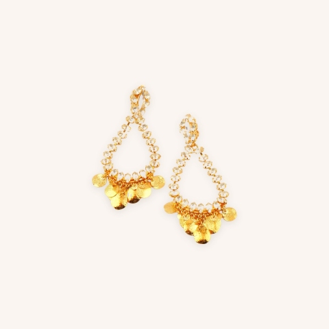 Riviera gold clip earrings - Gas bijoux
