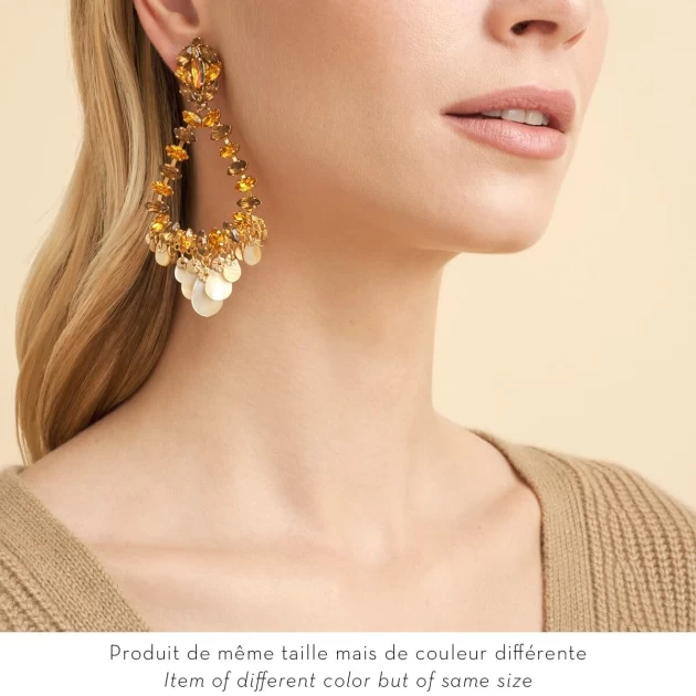 Riviera gold clip earrings - Gas bijoux