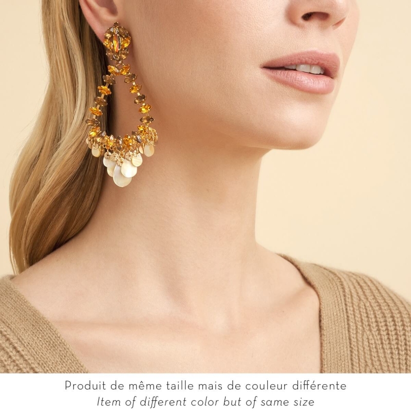 Riviera gold clip earrings - Gas bijoux