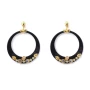 Lodge black gold earrings - Gas Bijoux