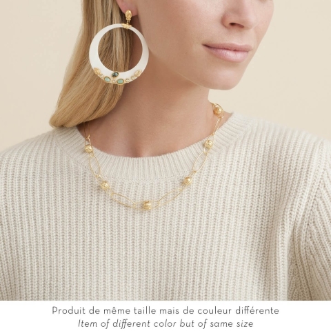 Lodge black gold earrings - Gas Bijoux