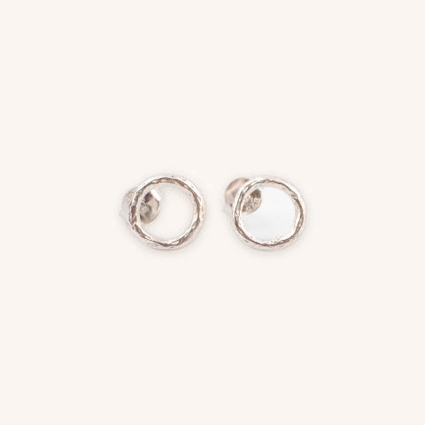 Boucles d'oreilles cercles argent - Pomme Cannelle