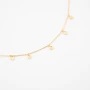 Hammered pellets gold necklace - Pomme Cannelle