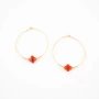 Elena red gold hoops earrings - Zag Bijoux