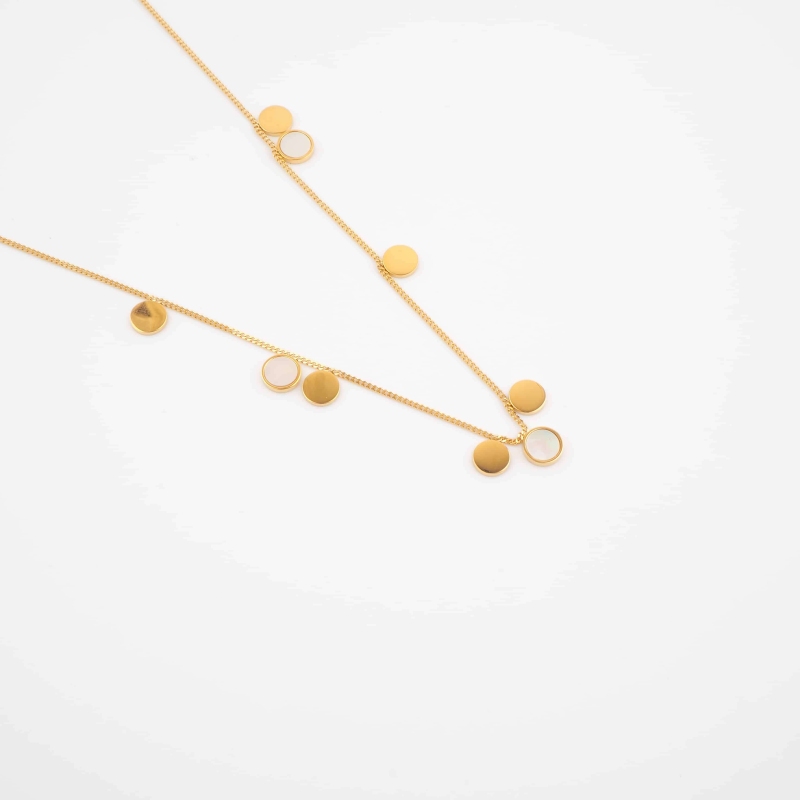 Pastilles pearly gold necklace - Zag Bijoux