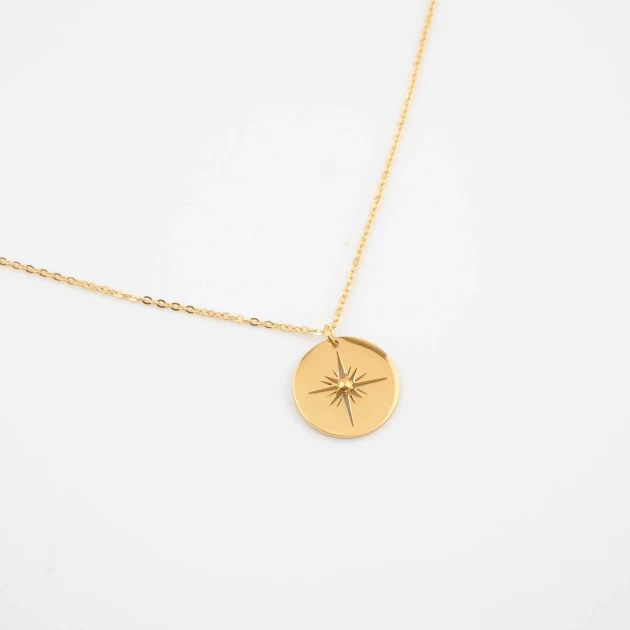 Compass gold necklace - Zag...
