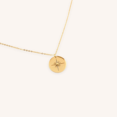 Compass gold necklace - Zag Bijoux