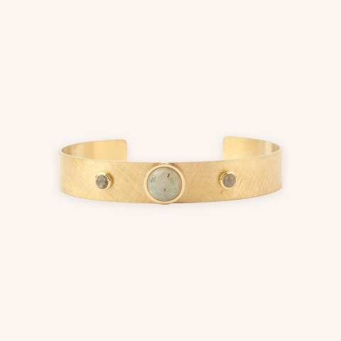 Billy labradorite gold bangle bracelet - Zag Bijoux