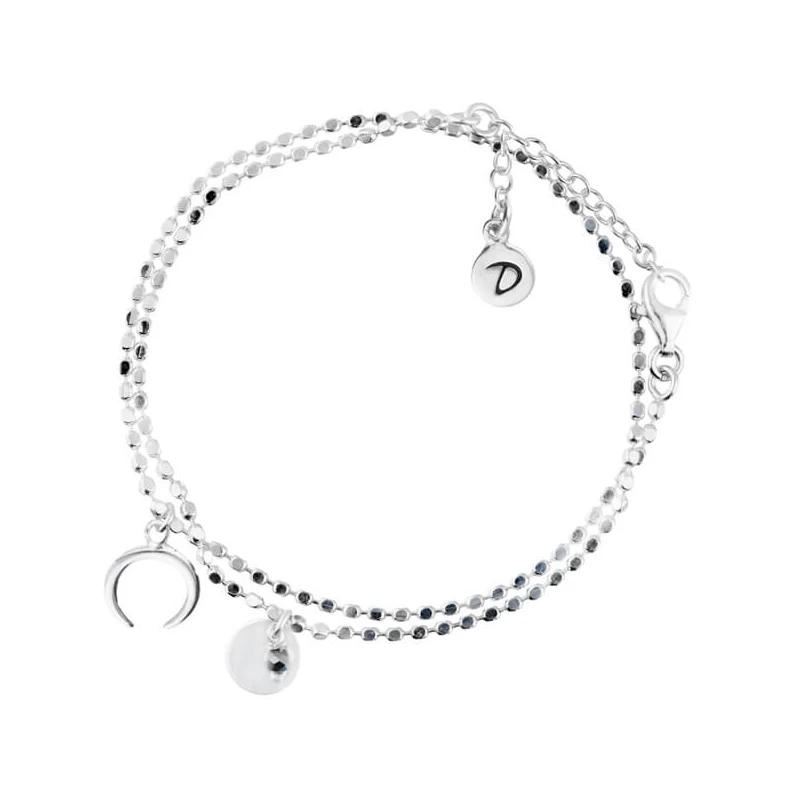 Horn silver wrap bracelet - Doriane Bijoux