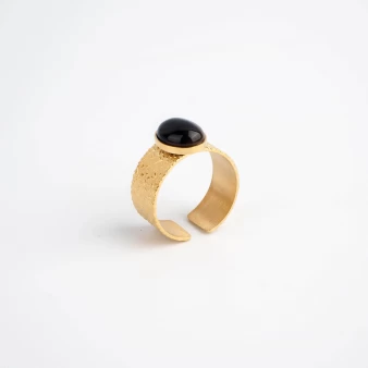 Stormy onyx gold ring - Zag bijoux