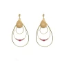 Boreale ruby gold earrings - Zag Bijoux