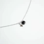 Collier stone polar en acier et onyx - Zag bijoux