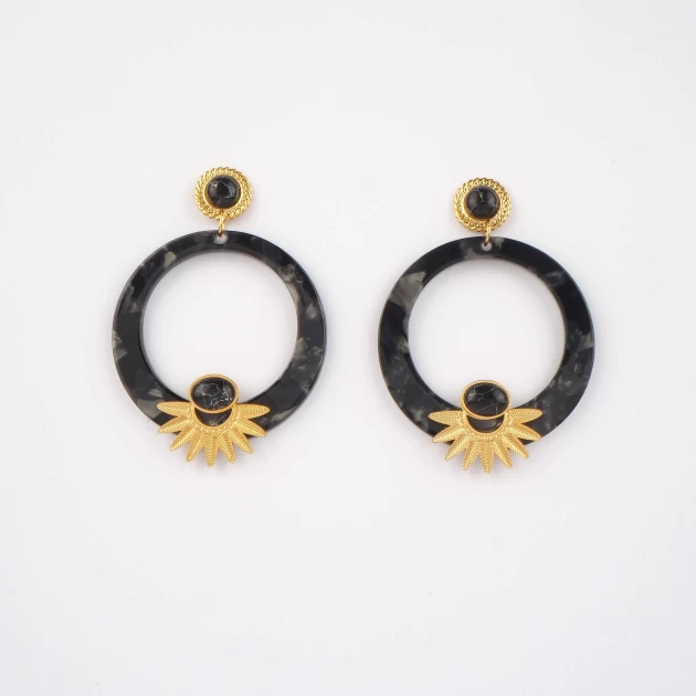 Helicia gold earrings -...