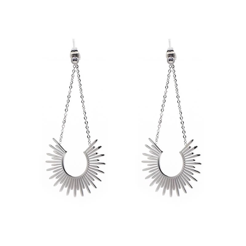 Soleil silver earrings - Zag Bijoux