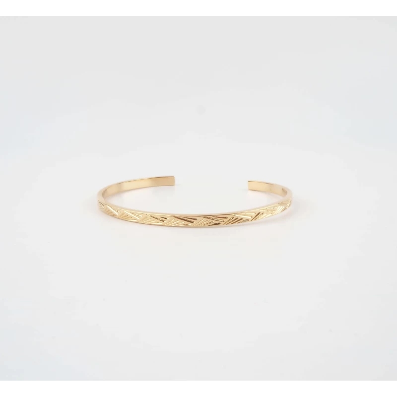 Ewan gold bangle bracelet - Pomme Cannelle