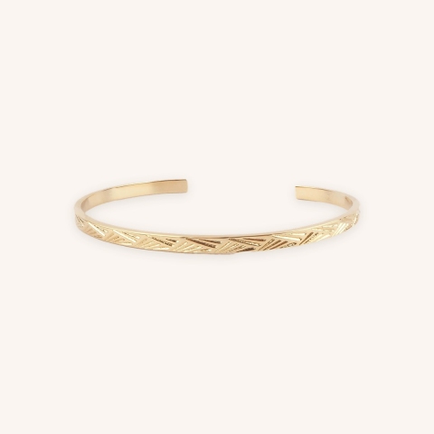 Ewan gold bangle bracelet - Pomme Cannelle