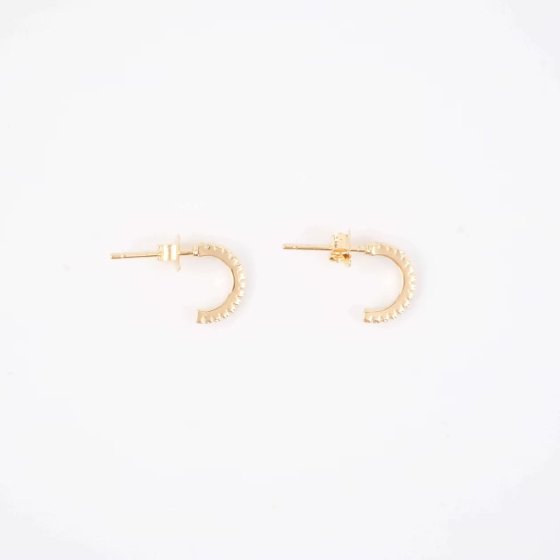 Boucles d'oreilles créoles Iriana plaqué or - Pomme Cannelle