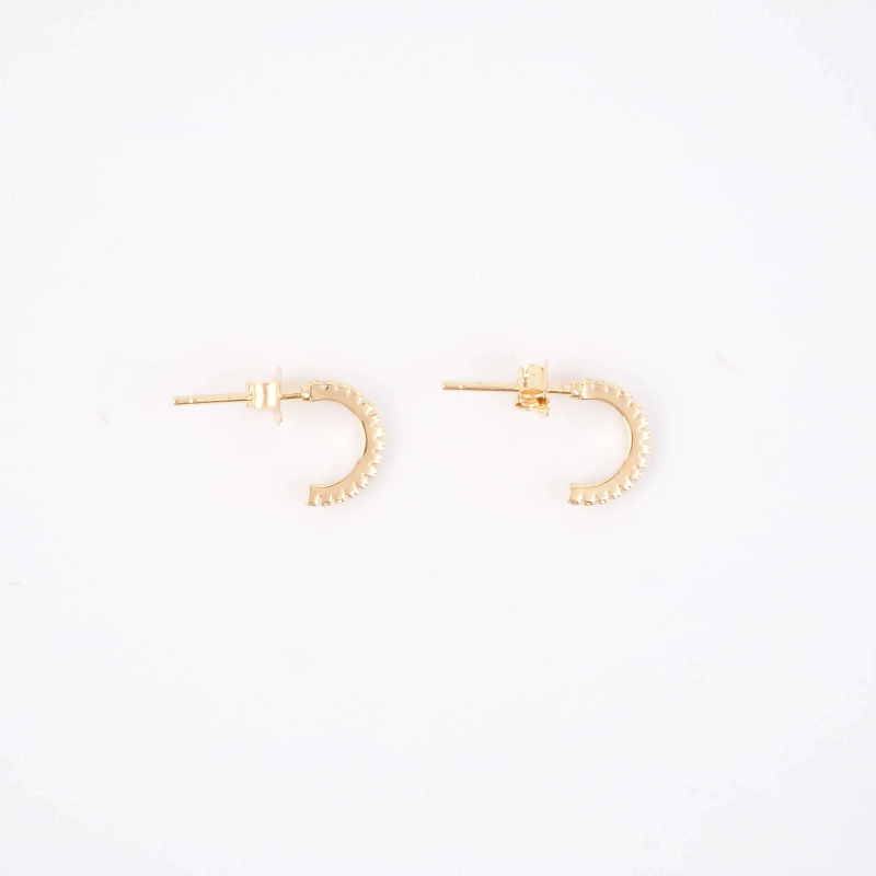 Boucles d'oreilles créoles Iriana plaqué or - Pomme Cannelle