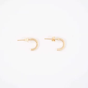 Iriana gold hoops earrings - Pomme Cannelle