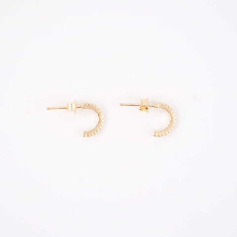 Boucles d'oreilles créoles Iriana plaqué or - Pomme Cannelle