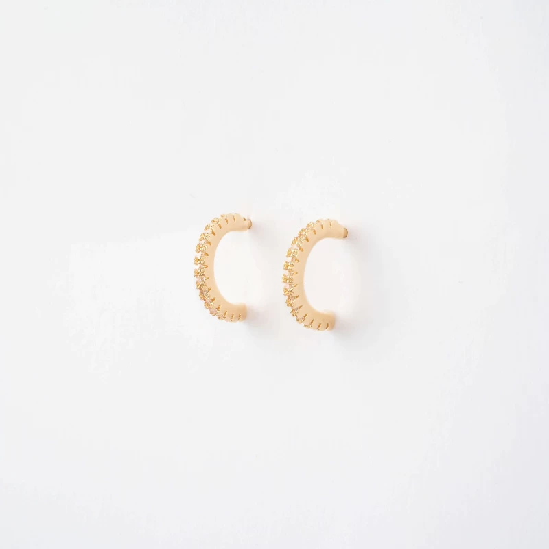 Iriana gold hoops earrings - Pomme Cannelle