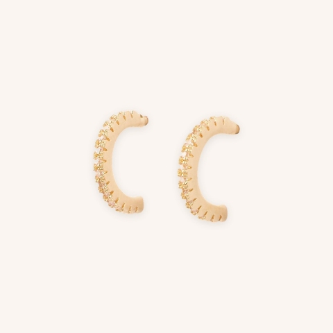 Iriana gold hoops earrings - Pomme Cannelle