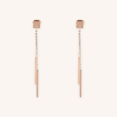 Barrettes rose gold earrings - Zag Bijoux