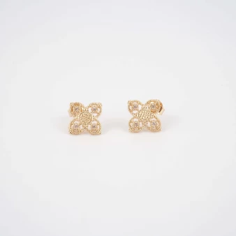 Layana gold ear studs - Pomme Cannelle