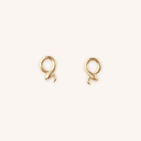 Apophis gold ear studs - Pomme Cannelle