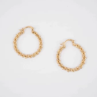 Elaura gold hoops earrings - Pomme Cannelle