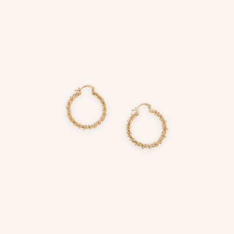 Elaura gold hoops earrings - Pomme Cannelle