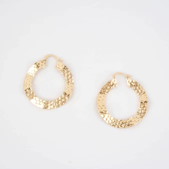 Isia gold hoops earrings - Pomme Cannelle