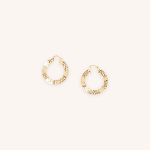 Isia gold hoops earrings - Pomme Cannelle