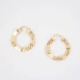 Isia gold hoops earrings - Pomme Cannelle