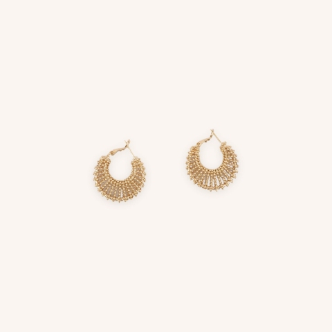 Aylin gold hoops earrings - Pomme Cannelle