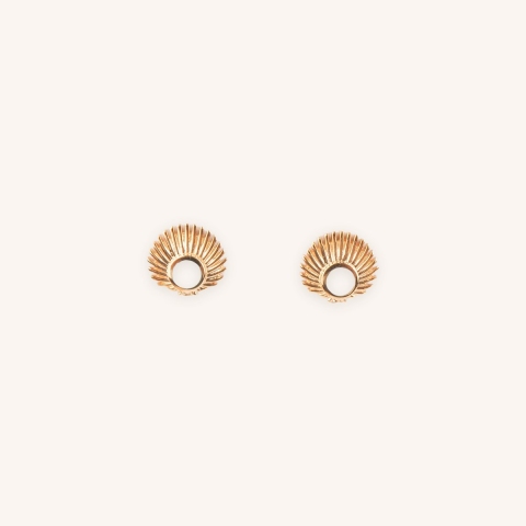 Boucles d'oreilles clous Asia plaqué or - Pomme Cannelle